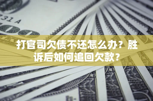 北京打官司欠债不还怎么办？胜诉后如何追回欠款？