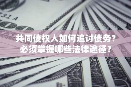 北京共同债权人如何追讨债务？必须掌握哪些法律途径？
