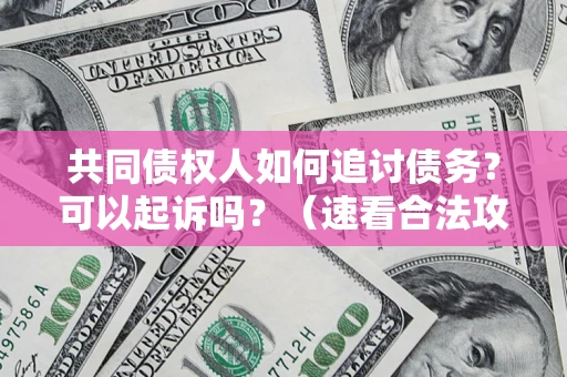 北京共同债权人如何追讨债务？可以起诉吗？（速看合法攻略）