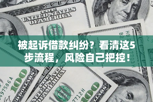 北京被起诉借款纠纷？看清这5步流程，风险自己把控！