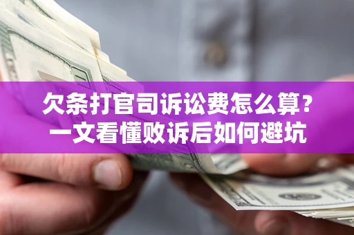 北京欠条打官司诉讼费怎么算？一文看懂败诉后如何避坑
