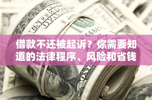 北京借款不还被起诉？你需要知道的法律程序、风险和省钱技巧